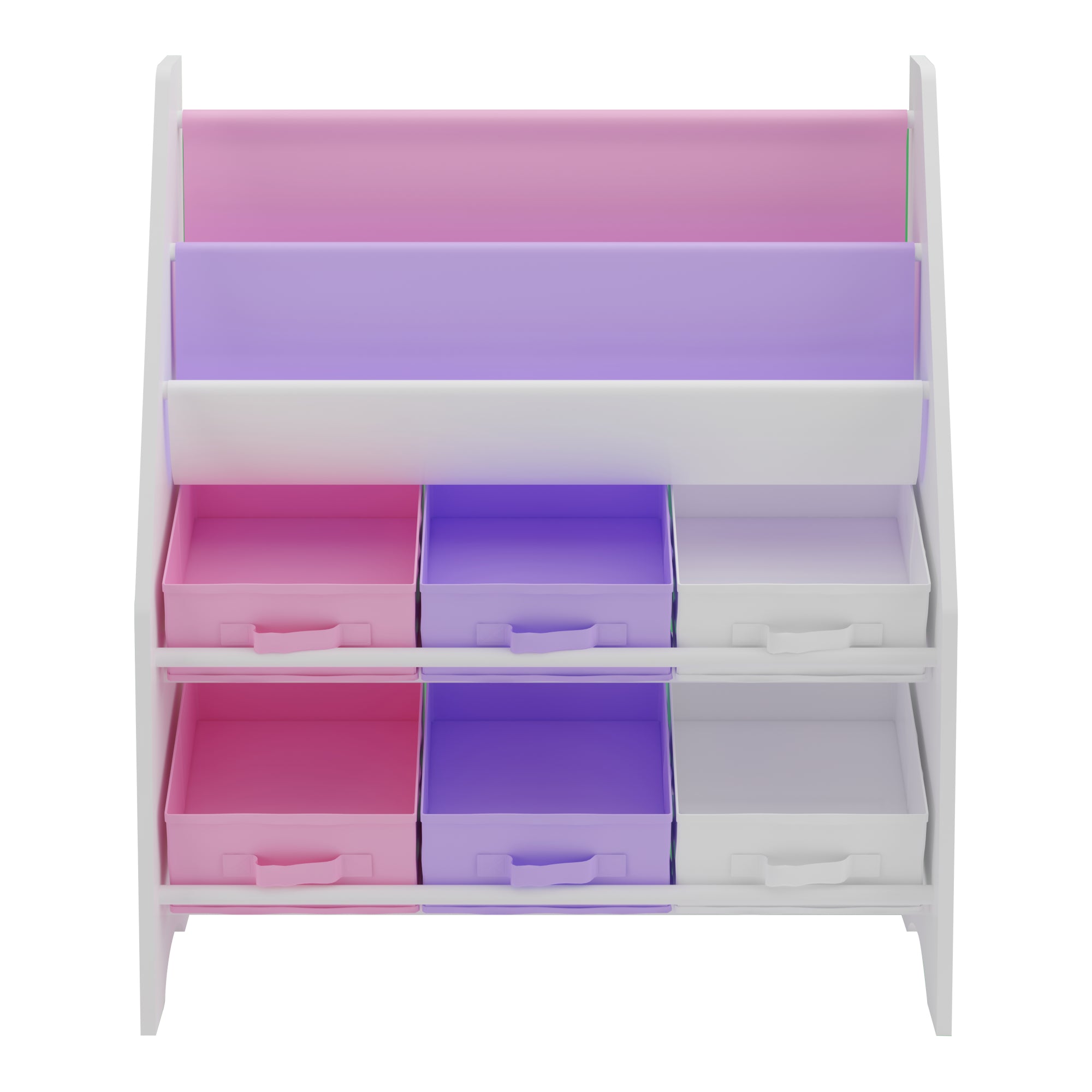 Scaffale 'Ponteceso' per Cameretta Cassetti Pieghevoli e Contenitori - Decorazione Unicorno [en.casa]