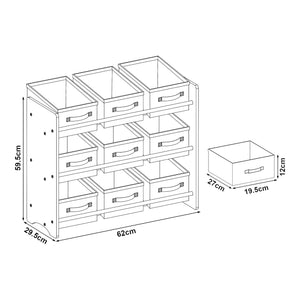 Scaffale Portaoggetti Boiro per Cameretta 60x62x30 cm Design Unicorno [en.casa]