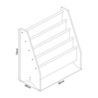 Scaffale 'Fisterra' per Cameretta con 4 Contenitori a Scaletta - Decorazione Unicorno [en.casa]
