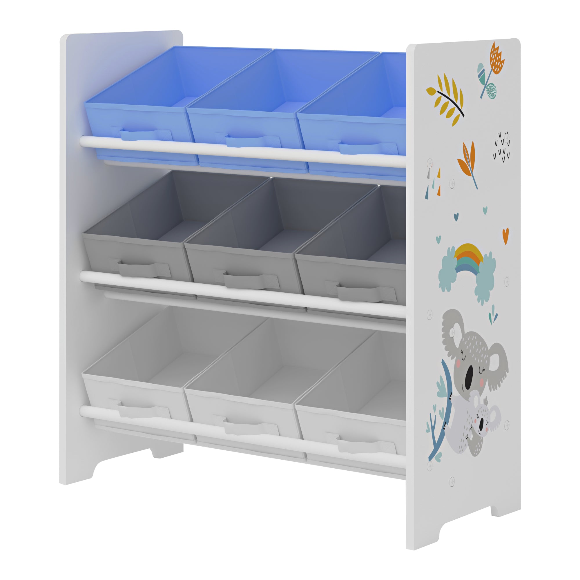 Scaffale Portaoggetti Boiro per Cameretta 60x62x30 cm Design Koala [en.casa]