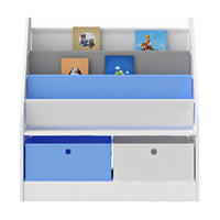 Scaffale per bambini a 3 scomparti con 2 scatole 74 x 71 x 23 cm fantasia 03_0006962