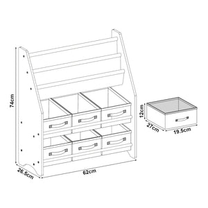 Scaffale 'Ponteceso' per Cameretta Cassetti Pieghevoli e Contenitori - Decorazione Koala [en.casa]