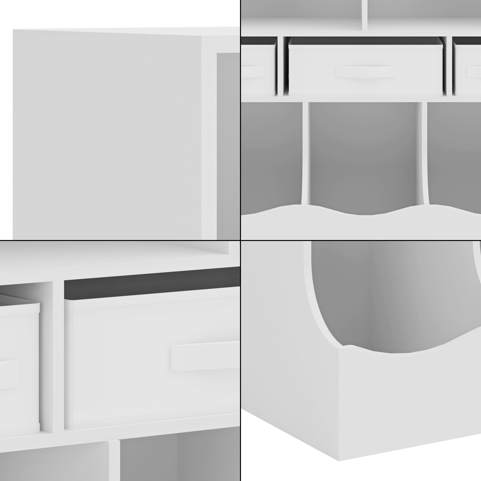 Libreria per bambini 75 x 80 x 40 cm bianca 03_0008993