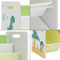 Scaffale per Cameretta Rødøy Mobile Porta Giochi 78x86x27 cm Decorazione Dinosauro [en.casa]