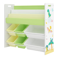 Scaffale per Cameretta Rødøy Mobile Porta Giochi 78x86x27 cm Decorazione Dinosauro [en.casa]