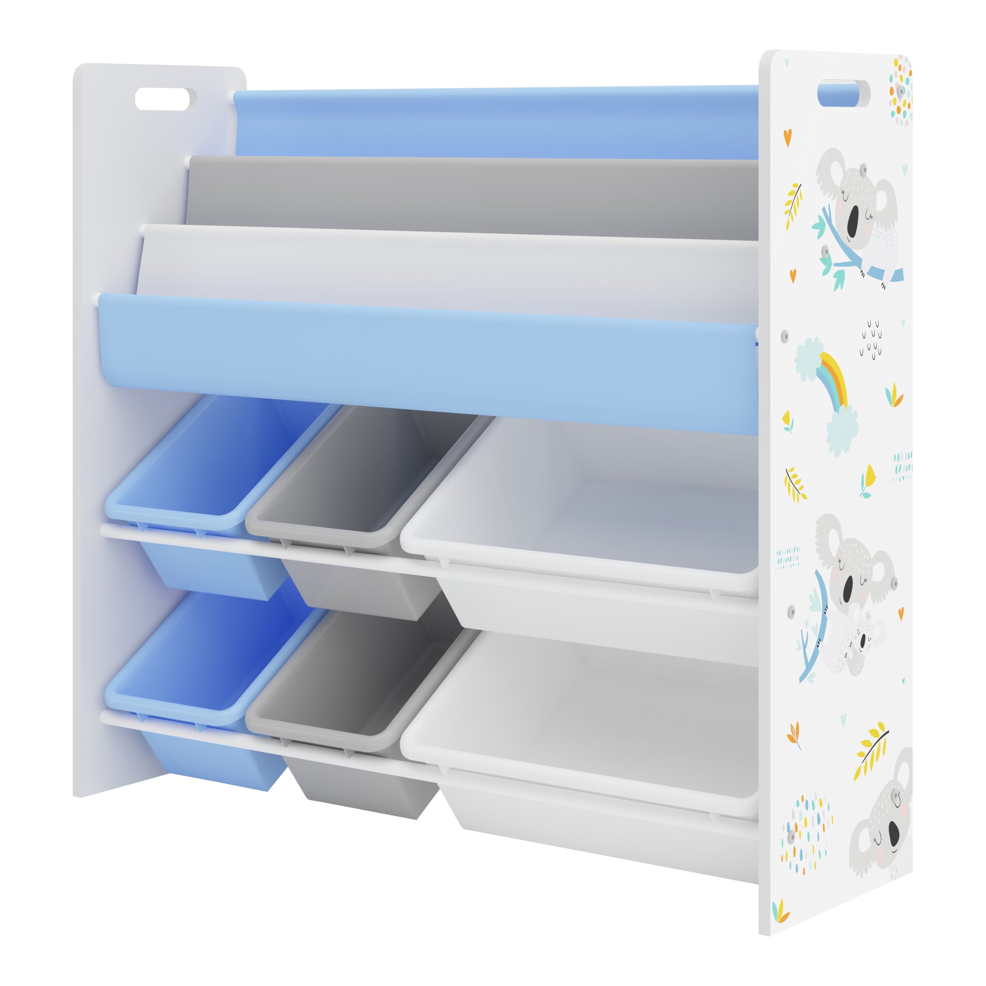 Scaffale per Cameretta Rødøy Mobile Porta Giochi 78x86x27 cm Decorazione Koala [en.casa]