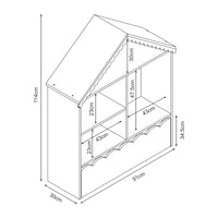 Scaffale Vestnes con 4 Vani Portaoggetti e Cassetto per Cameretta - Rosa/Bianco [en.casa]