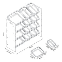 Scaffale Vestnes per Cameretta Mobile Contenitore a Scaletta - Rosa/Bianco [en.casa]