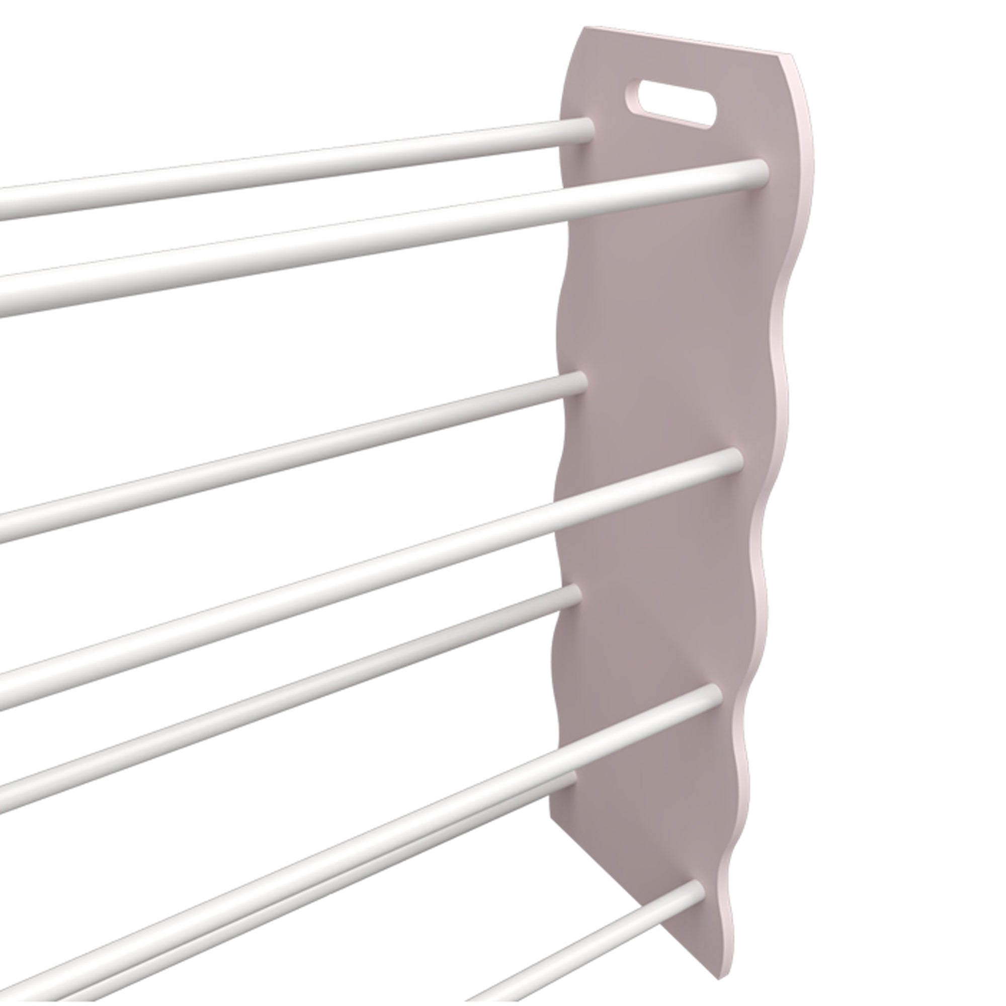 Scaffale Vestnes per Cameretta Mobile Contenitore a Scaletta - Rosa/Bianco [en.casa]