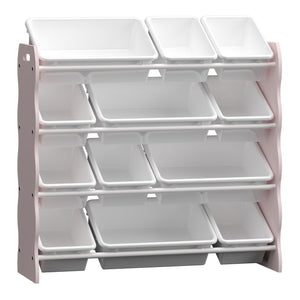 Scaffale Vestnes per Cameretta Mobile Contenitore a Scaletta - Rosa/Bianco [en.casa]