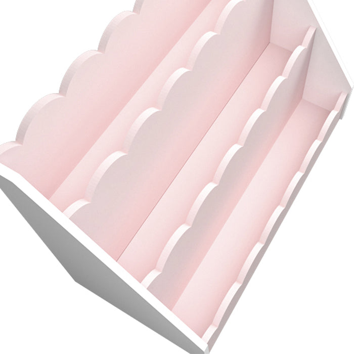 Scaffale Vestnes per Cameretta Libreria a Scaletta per Bambini - Rosa/Bianco [en.casa]