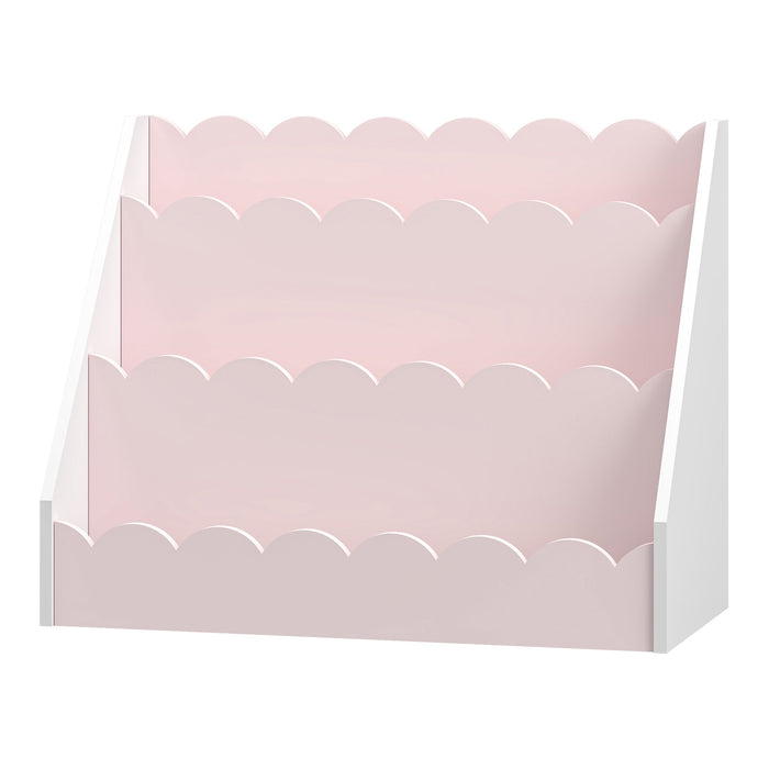 Scaffale dal design senza tempo per soggiorno camera da letto mobiletto per bambini 48 x 61 x 30 cm rosa e bianco 03_0011307