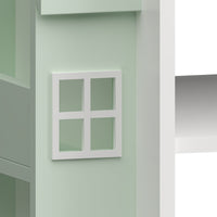 Scaffale Girevole Vipsali per Cameretta Design Casetta 108x40x40 cm Menta Verde / Bianco [en.casa]