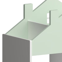 Scaffale per Cameretta Vipsali Design a Casetta 90x60x27 cm Menta Verde / Bianco [en.casa]