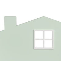 Libreria Frontale Vipsali per Cameretta Design a Casetta 106x60x12 cm Menta Verde / Bianco [en.casa]