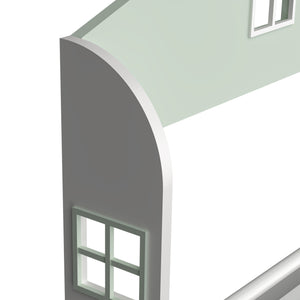 Libreria Frontale Vipsali per Cameretta Design a Casetta 106x60x12 cm Menta Verde / Bianco [en.casa]