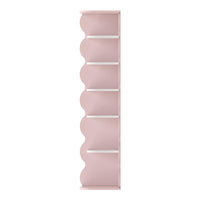 Scaffale Angolare Vestnes per Cameretta 108 x 27 x 27 cm - Rosa / Bianco [en.casa]