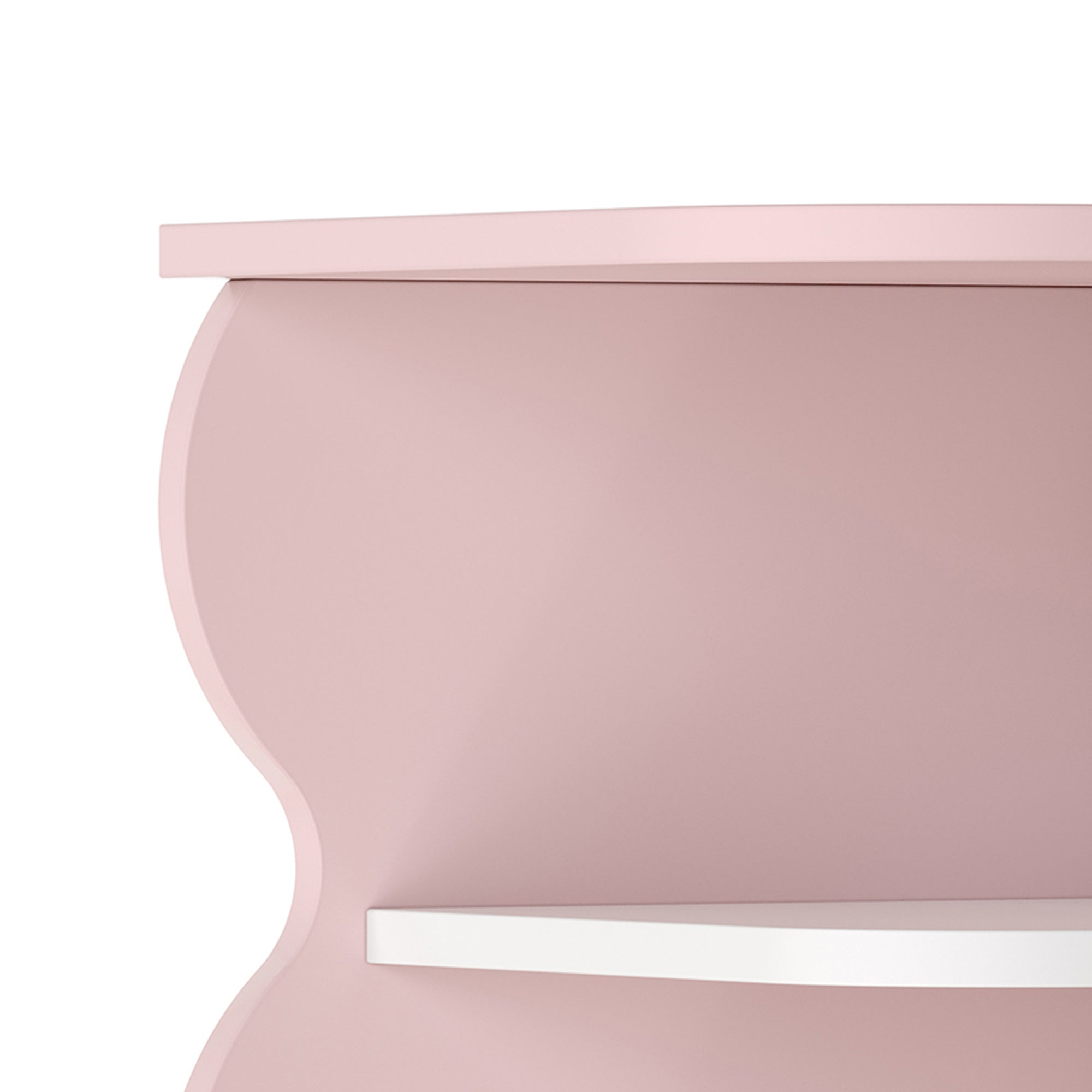 Scaffale Angolare Vestnes per Cameretta 108 x 27 x 27 cm - Rosa / Bianco [en.casa]