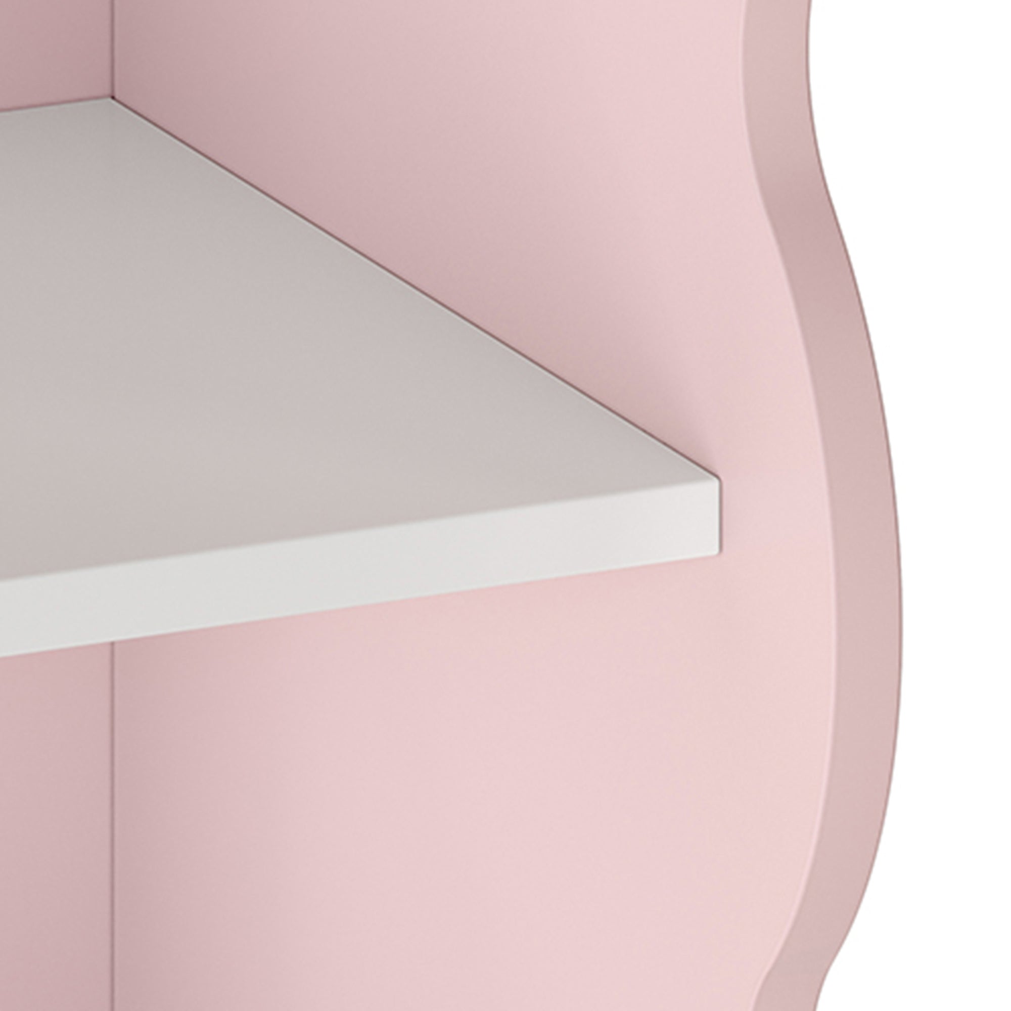 Scaffale Angolare Vestnes per Cameretta 108 x 27 x 27 cm - Rosa / Bianco [en.casa]