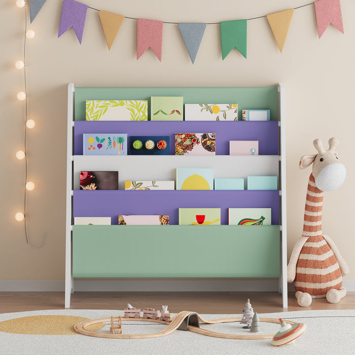 Libreria Frontale Hornnes per Cameretta 60x62x28 cm Design Aqua Dream [en.casa]