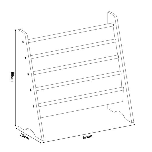 Libreria per bambini 60 x 62 x 28 cm in bianco verde e viola 03_0008992