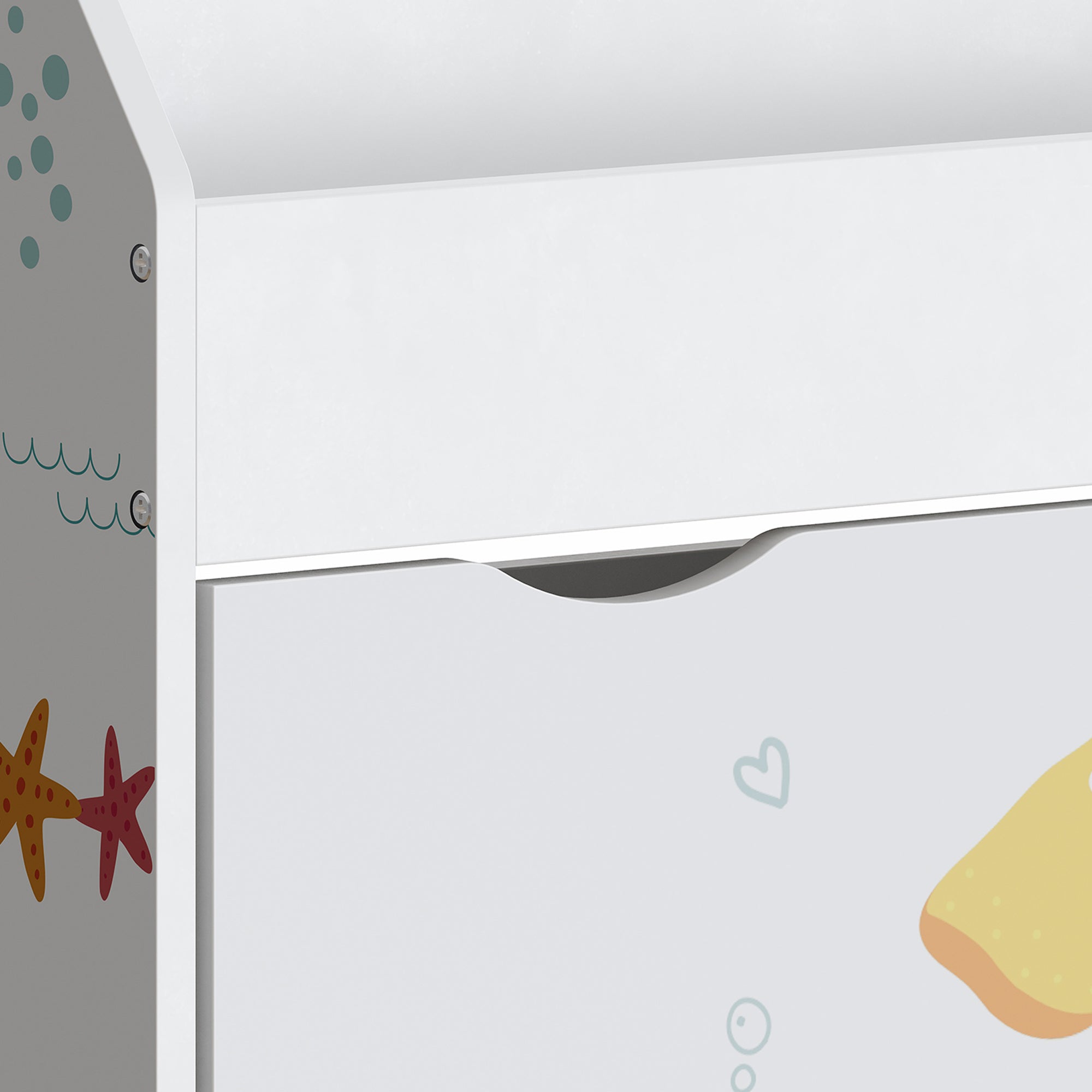 Scaffale a Scaletta Aarnskona per Cameretta con Scomparti e Cassetto - Design Aqua Dream [en.casa]