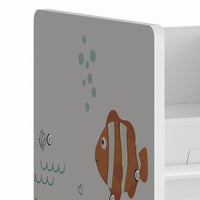 Scaffale Portaoggetti Boiro per Cameretta 60x62x30 cm Design Aqua Dream [en.casa]