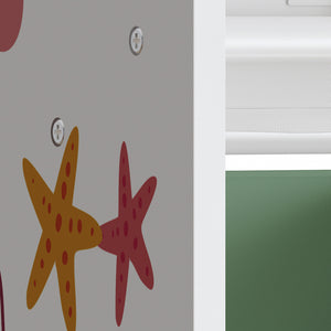 Scaffale Farusa per Cameretta con Scomparti e 9 Scatole Pieghevoli 80 x 90 x 30 cm - Design Aqua Dream [en.casa]