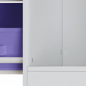 Scaffale Farusa per Cameretta con Scomparti e 9 Scatole Pieghevoli 80 x 90 x 30 cm - Design Aqua Dream [en.casa]