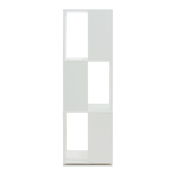 Libreria Girevole Fjelmarirg per Cameretta Scaffale Rotante a 3 Livelli 109 x 34 x 34 cm - Bianco [en.casa]