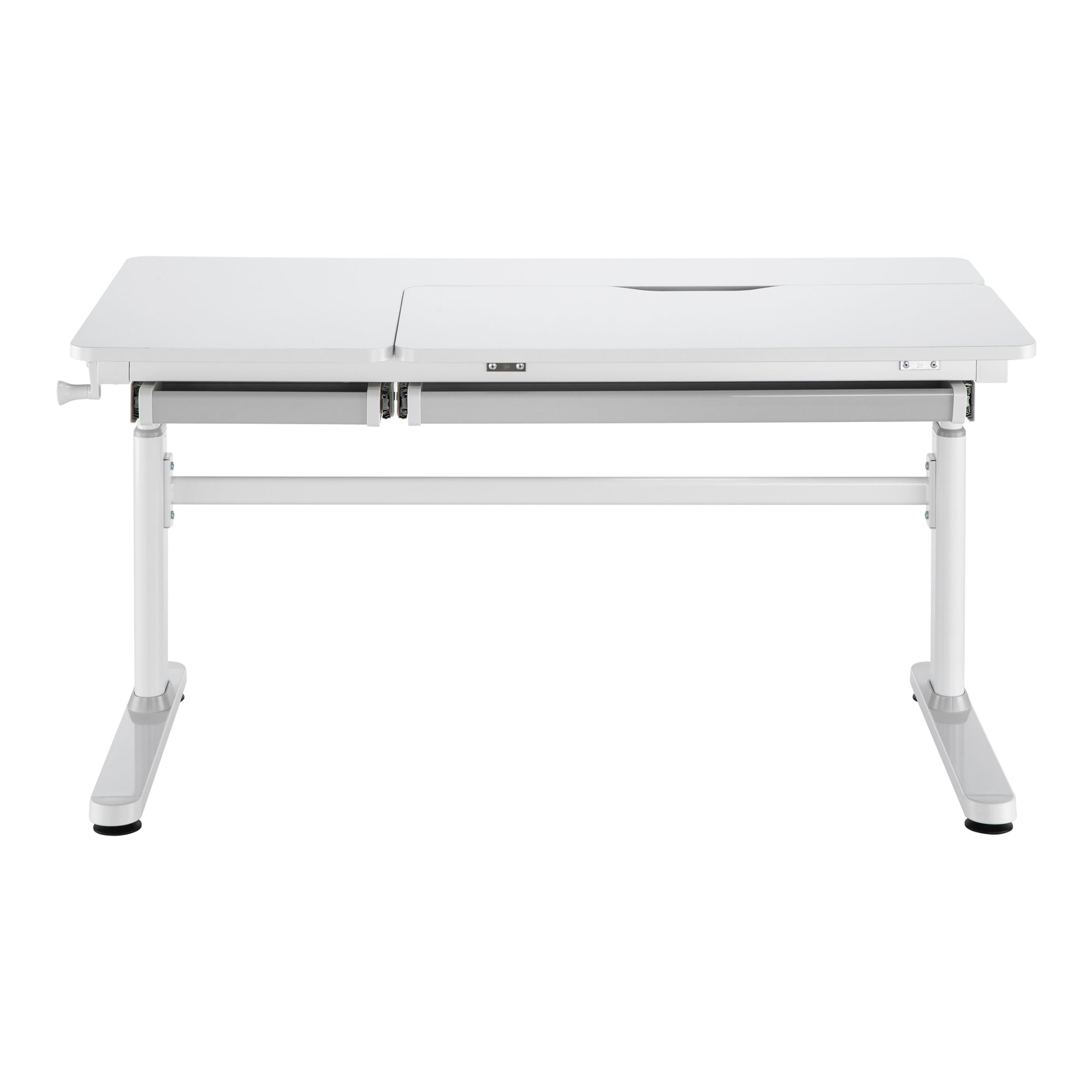 Set Sauda Scrivania e Sedia Girevole per Bambini Altezze Regolabili - Grigio [en.casa]