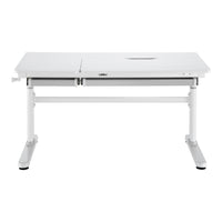 Set Sauda Scrivania e Sedia Girevole per Bambini Altezze Regolabili - Grigio [en.casa]