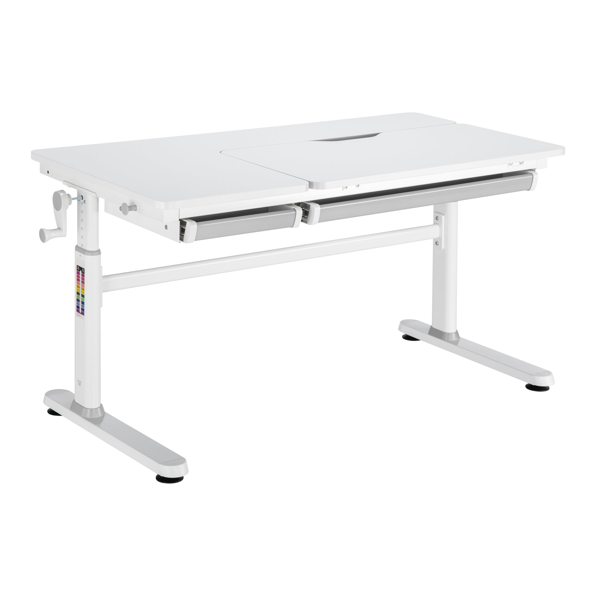 Set Sauda Scrivania e Sedia Girevole per Bambini Altezze Regolabili - Grigio [en.casa]