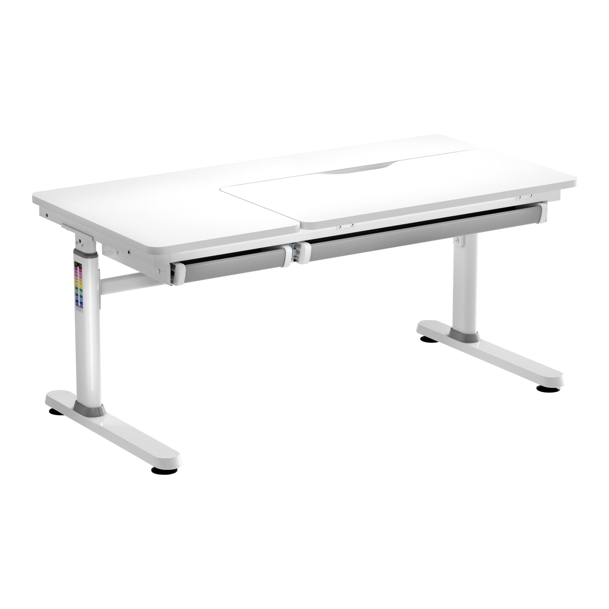 Set Sauda Scrivania e Sedia Girevole per Bambini Altezze Regolabili - Grigio [en.casa]