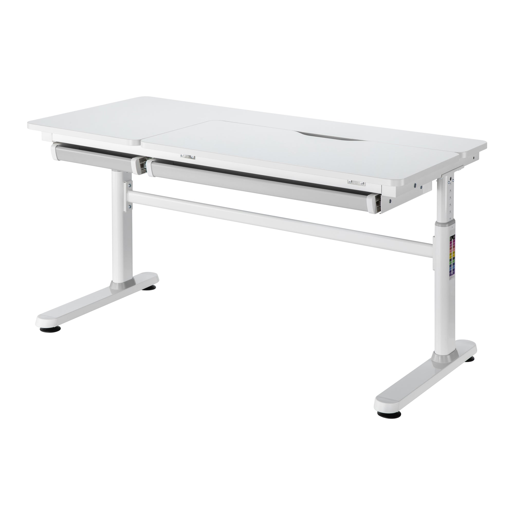 Set Sauda Scrivania e Sedia Girevole per Bambini Altezze Regolabili - Grigio [en.casa]