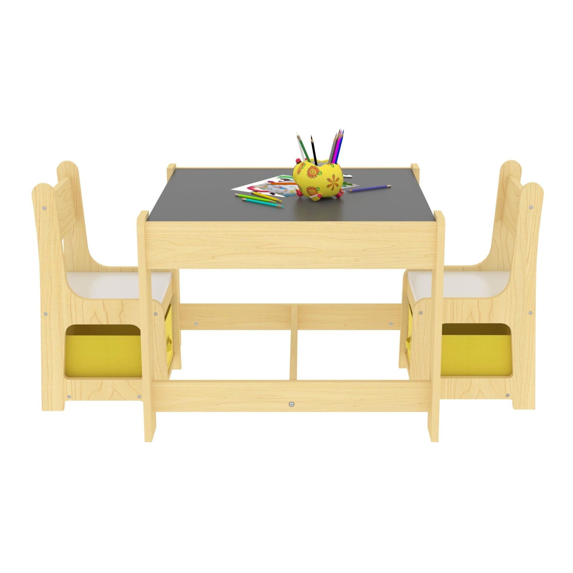 Set tavolo e sedie per bambini con 2 contenitori portaoggetti 03_0008774