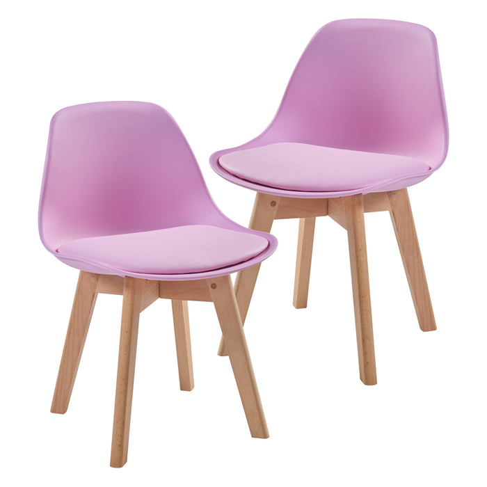 Set 'Elvdal' di 2 Sedie per Cameretta - Rosa [en.casa]