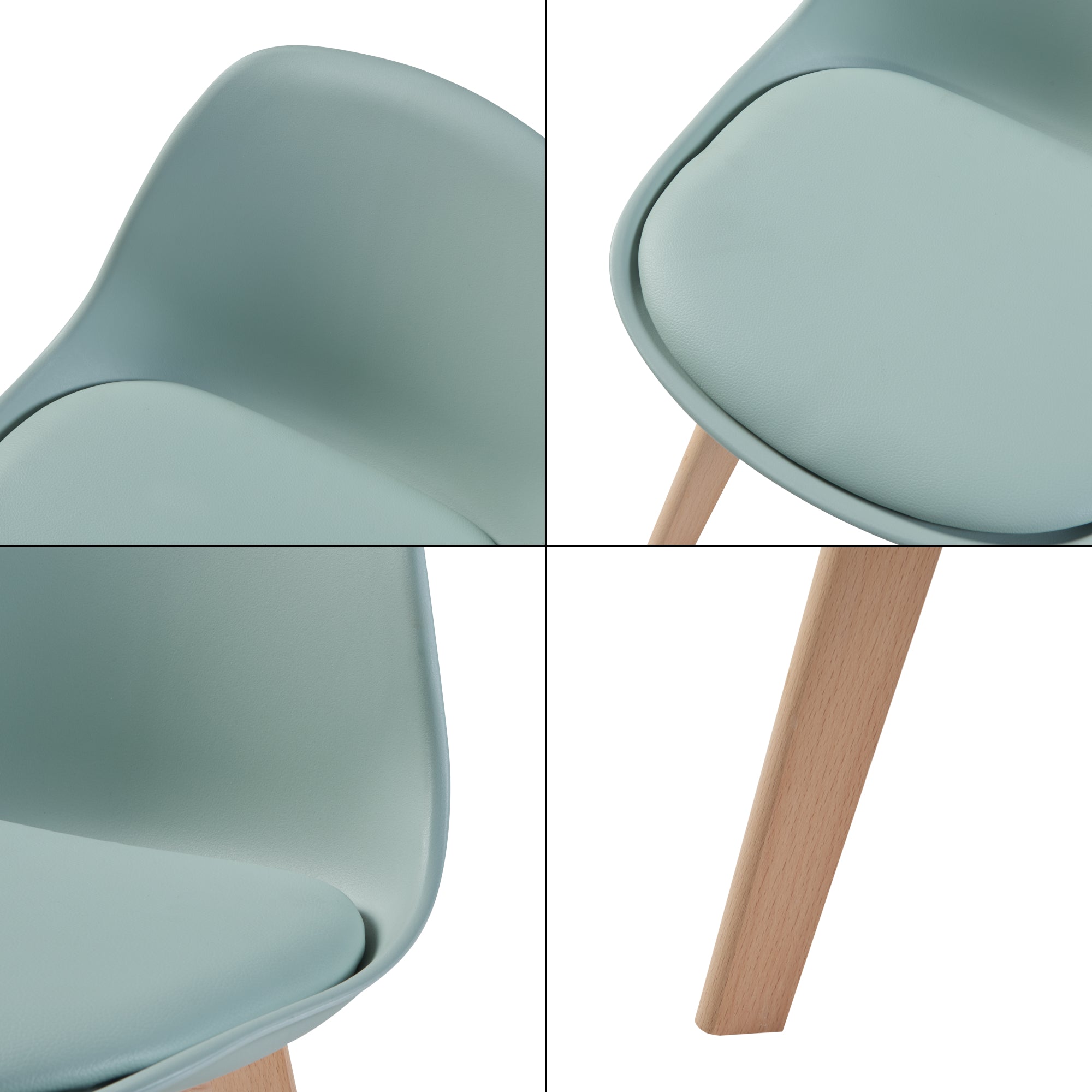 Set 'Elvdal' di 2 Sedie per Cameretta - Menta Verde [en.casa]