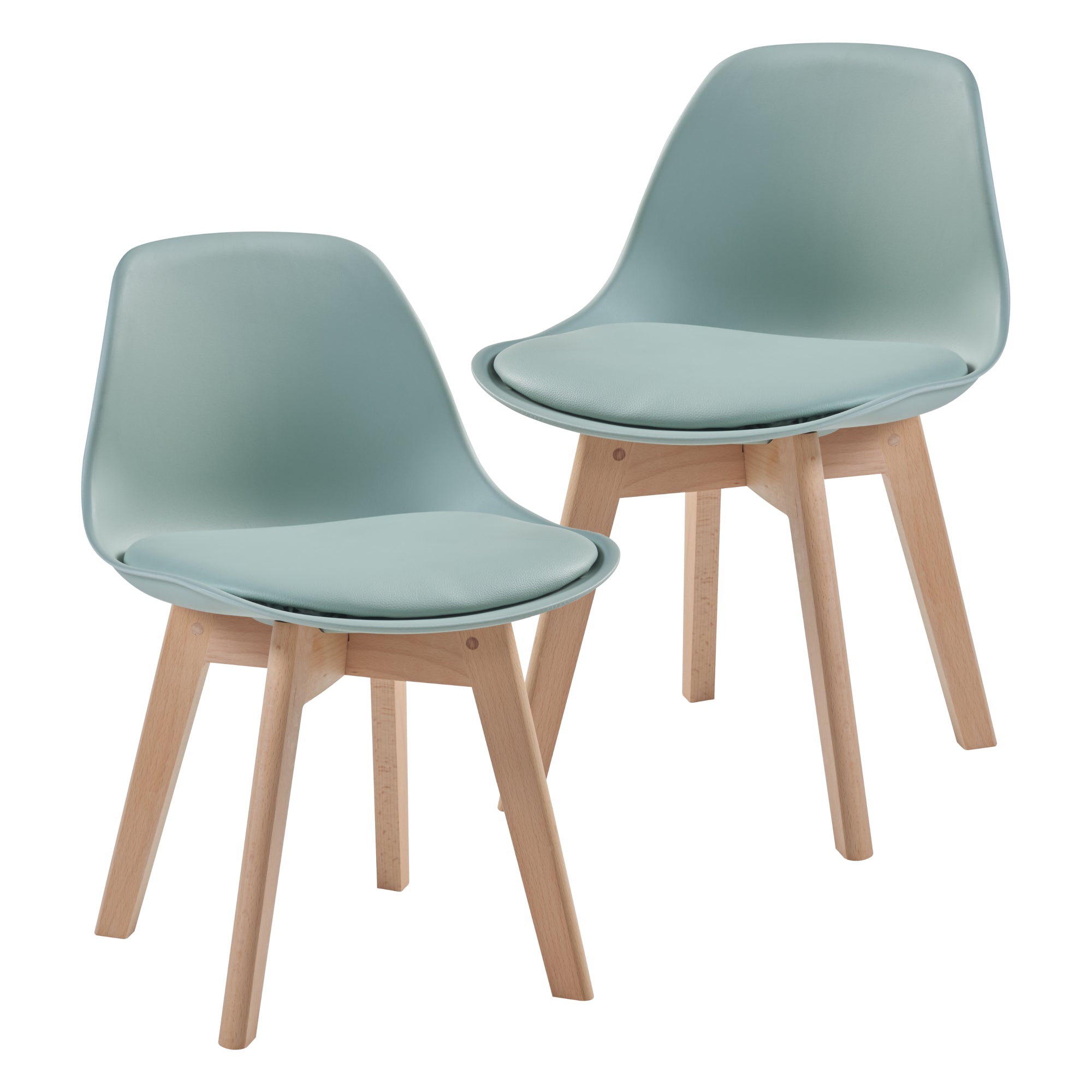 Set 'Elvdal' di 2 Sedie per Cameretta - Menta Verde [en.casa]