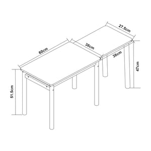 Tavolo per Bambini Skellefteå con Piano Estraibile - Legno Naturale / Rosa [en.casa]