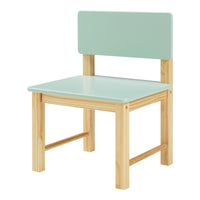 Set Skjåk Tavolo e Sedia per Bimbi - Legno Naturale / Menta Verde [en.casa]