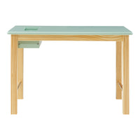 Set Skjåk Tavolo e Sedia per Bimbi - Legno Naturale / Menta Verde [en.casa]