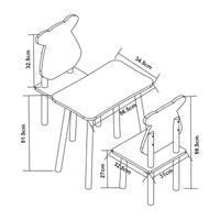 Set tavolo e 2 sedie per bambini bianco 03_0009451