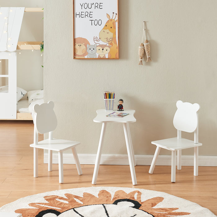 Set Panjang Tavolo e 2 Sedie per Bimbi - Bianco [en.casa]