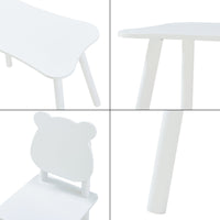 Set tavolo e 2 sedie per bambini bianco 03_0009451