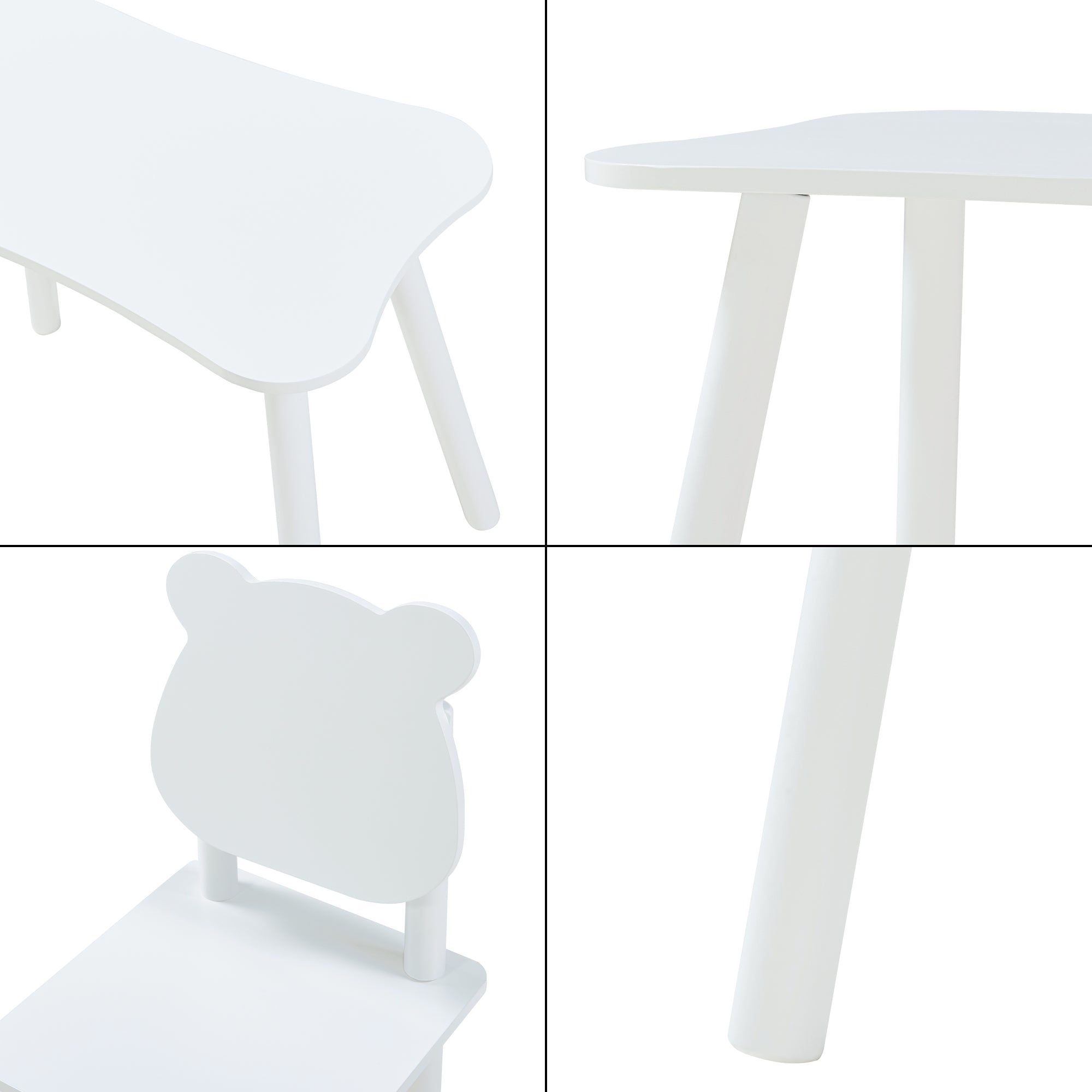 Set tavolo e 2 sedie per bambini bianco 03_0009451