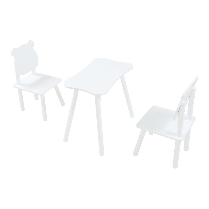 Set tavolo e 2 sedie per bambini bianco 03_0009451