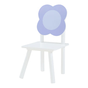 Set Simrishamn Tavolo e 2 Sedie per Bimbi - Bianco / Viola [en.casa]