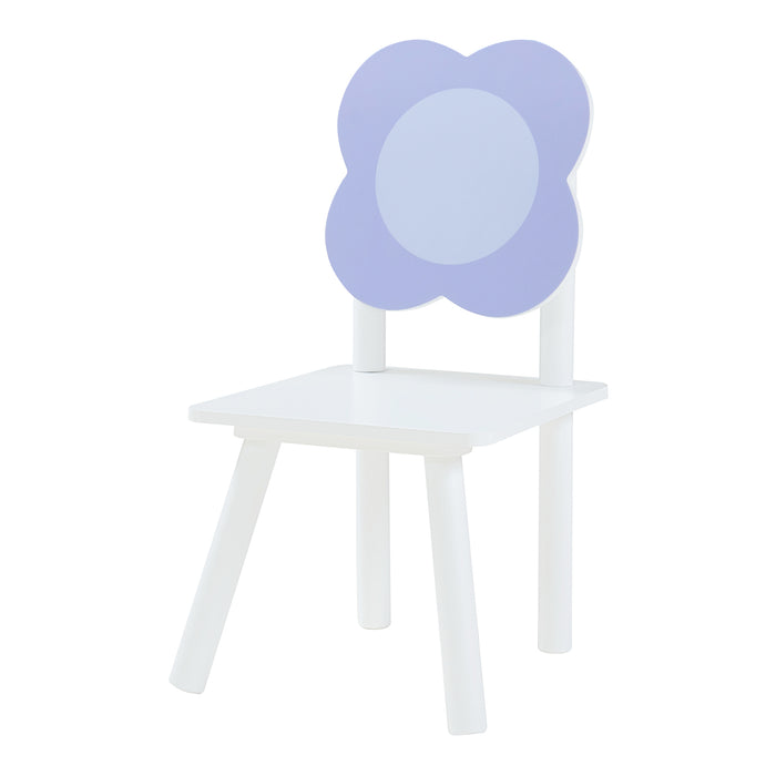 Set Simrishamn Tavolo e 2 Sedie per Bimbi - Bianco / Viola [en.casa]