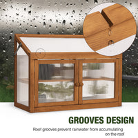 Kinto - Mini Serra 90x70x37 cm per Interno ed Esterno Porta Piante in Legno di Abete e Policarbonato